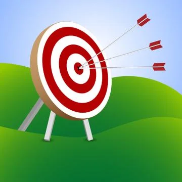 Successful triple target hit Stock Illustration