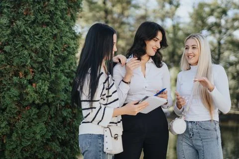Successful University Students Exchanging Knowledge and Solving Problems Stock Photos
