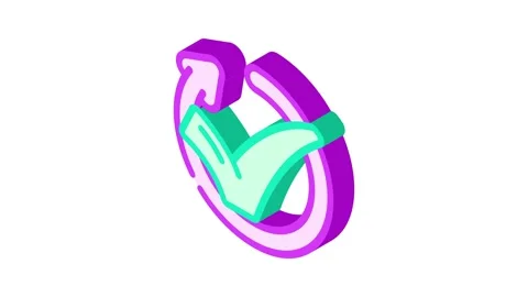 Successful update mark isometric icon animation Stock Footage 327289435