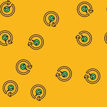 Successful update mark vector seamless pattern イラスト素材