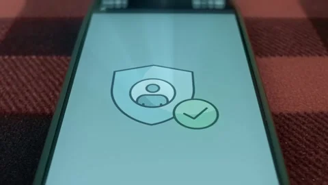 Successful User Authentication, Authenticity icon, presentation Stock Footage 309829685