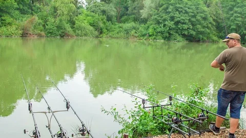 Successful when fishing Stock Footage 112184435
