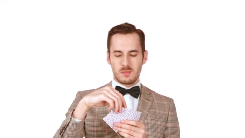 Successful young man shows a certain card Vidéo 72035135