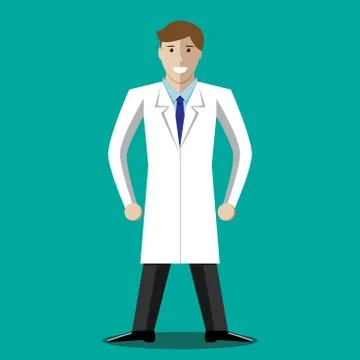 Successful young scientist Illustrazione stock