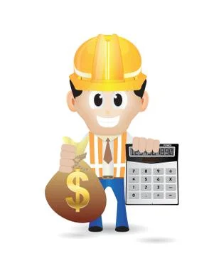 Successfull construction man Stock Illustration
