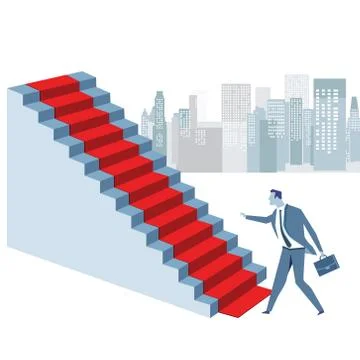 Successfully ascending, Stock Illustration