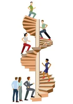 Successfully climb illustration Stock Illustration