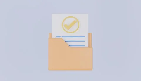 Successfully complete business assignments, document agreeing and signing Stock Illustration
