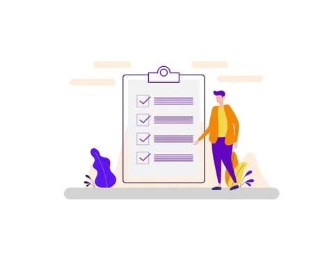 Successfully complete business assignments Stock Illustration