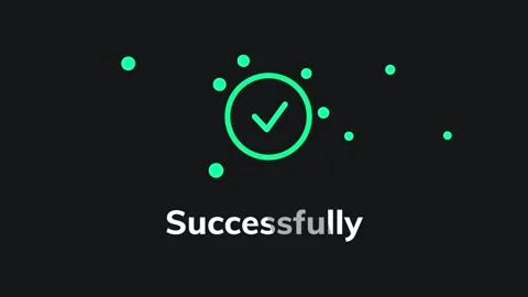 Successfully Completed Checkmark Icon Video stock 343508464