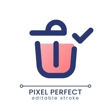 Successfully deleted pixel perfect gradient fill ui icon 스톡 일러스트