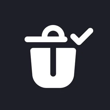 Successfully deleted white pixel perfect solid ui icon Stockillustratie