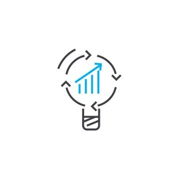 Successfully developing business linear icon concept. Successfully developing Stock Illustration
