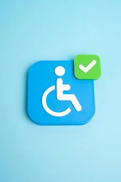 Successfully obtaining disability status. Concept of social support and healt Stock Photos