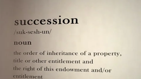 Succession Definition Vídeo Stock 240455109