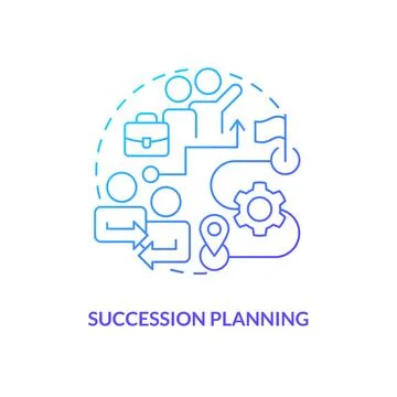 Succession planning blue gradient concept icon Stock Illustration