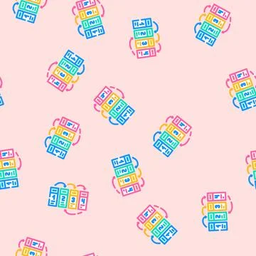 Succession planning business process vector seamless pattern 스톡 일러스트