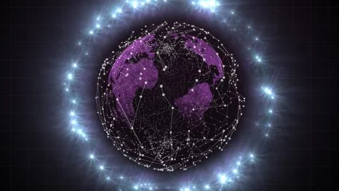 Successive explosion of sparkling particles moving in sequence, glittering all Illustrazione stock