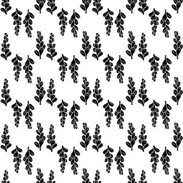 Succulent branch pattern seamless vector Stock Illustration
