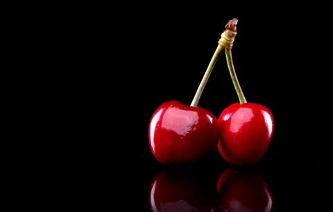 Succulent cherries Stock Photos