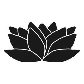 Succulent icon, simple style Stock Illustration