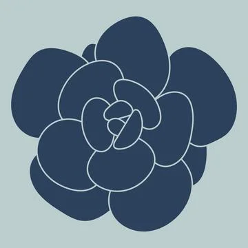 Succulent pattern. Vector silhouette logo. Element for design. Stock Illustration