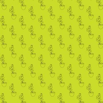 Succulent plant seamless pattern with simple and beautiful background Stock Illustration