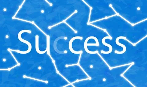 Sucess sign with connecting dots Stock Illustration