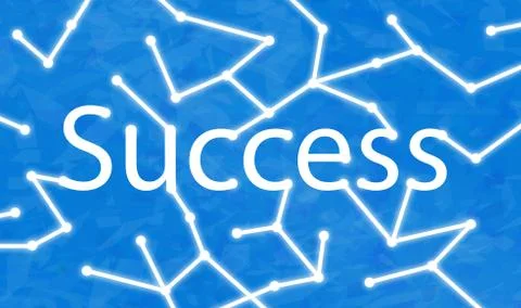 Sucess text with connecting dots Stock Illustration