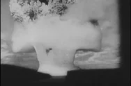 Such As With When The Atomic Bomb Was Shown On Television, Tv Keeps One Informed Stock Footage