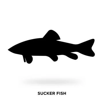 Sucker fish silhouette Stock-Illustration