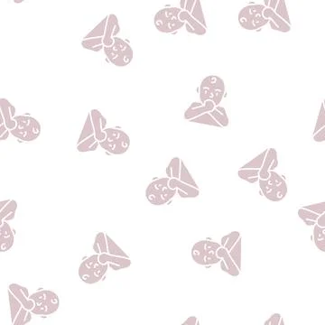 Sucking reflex glyph seamless pattern Illustrazione stock