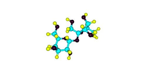 Sucrose molecular structure isolated on white Stock Illustration