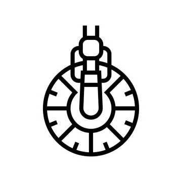 Suction cleaner pool line icon vector illustration イラスト素材