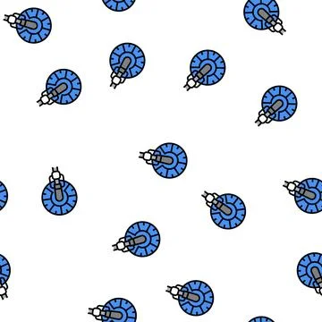 Suction cleaner pool vector seamless pattern 스톡 일러스트