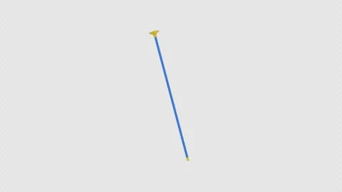 Suction Cup Arrow Rotating on a Transparent Background. Seamless Loop. 4K Stock Footage 312134868