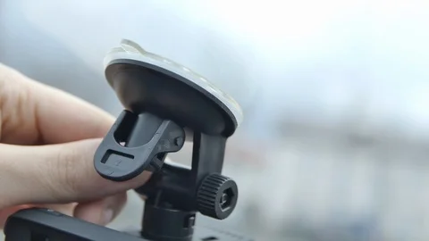Suction Cup to Windshield Stock Footage 111880089