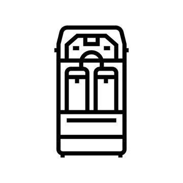 Suction device surgeon line icon vector illustration Stock Illustration