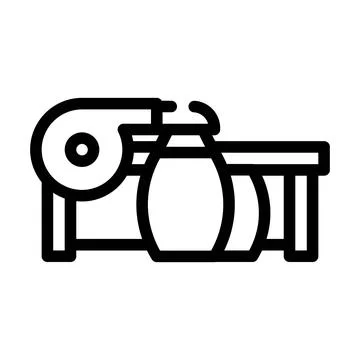 Suction units line icon vector illustration flat Stock Illustration