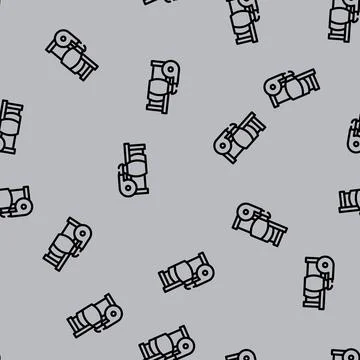 Suction units line vector seamless pattern flat Stock Illustration