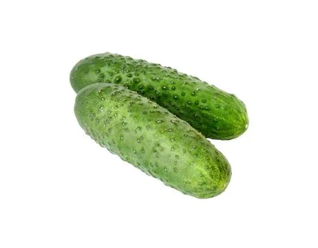 Сucumbers on a white background Stock Photos