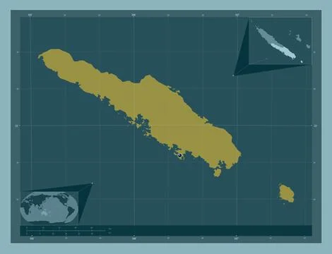 Sud, New Caledonia. Solid color shape Stockillustratie