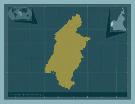 Sud-Ouest, Cameroon. Solid color shape 스톡 일러스트