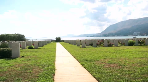 Suda Bay World War II Cemetery in Crete 動画素材 58281710