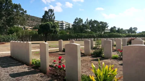 Suda Bay World War II Cemetery in Crete Stock Footage 58283254