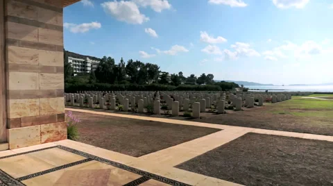 Suda Bay World War II Cemetery in Crete Video stock 58284131