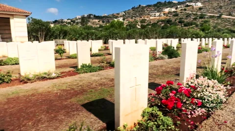 Suda Bay World War II Cemetery in Crete Video stock 58285506