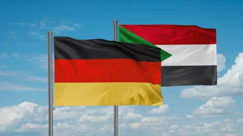 Sudan and Germany flag Video stock 245111416