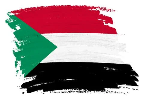 Sudan flag background paint splash Stock Illustration