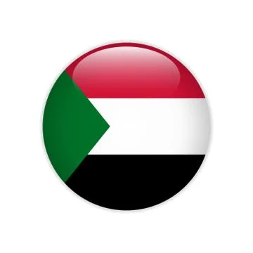 Sudan flag on button Stock-Illustration